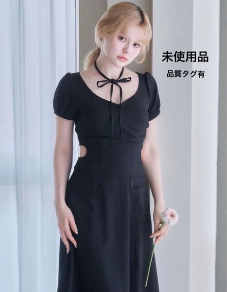 andmary Sara cachecoeur dress アンドマリー 黒龍ありま ブラック ワンピース ドレス イベント 夏
