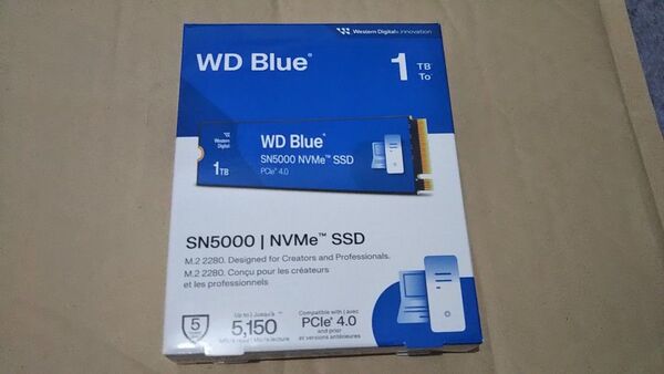 新品 WD Blue SN5000 NVMe SSD 1TB