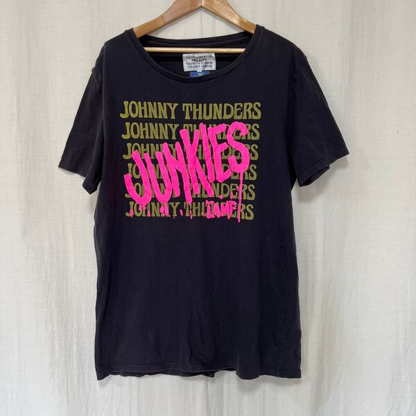 レア★PEEL&LIFT×FUUDOBRAIN ジョニーサンダース JUNKIES ロゴTシャツ XL 黒