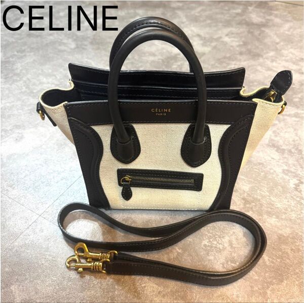 CELINE セリーヌ ラゲージ ナノショッパー 2way ショルダーバッグ