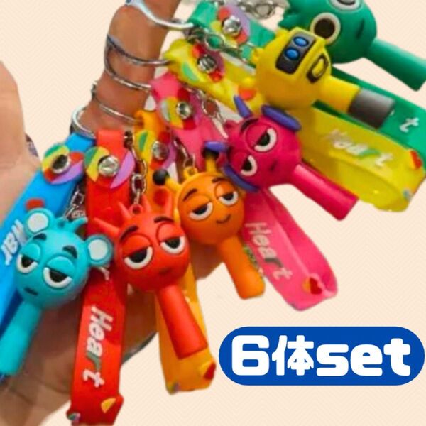 スプランキー 6体セット チャーム キーホルダー セット ピンキー ファンボット フィギュア アメトイ