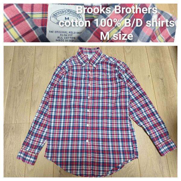 ブルックスブラザーズ M 長袖 シャツ チェック柄 長袖シャツ 紳士 コットン100% 綿 Brooks Brothers