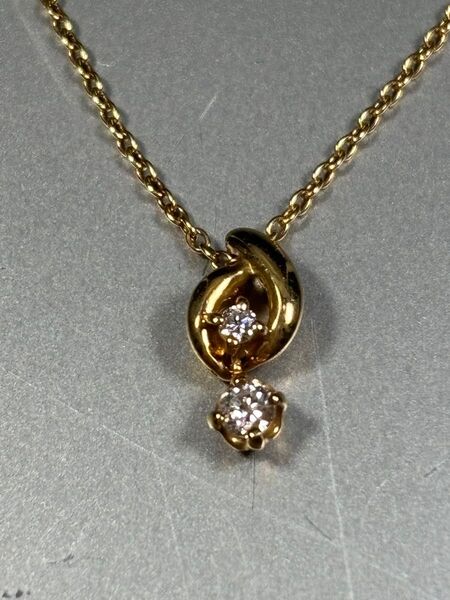 (691)【天然メレダイヤ0.06ct】K18ネックレス