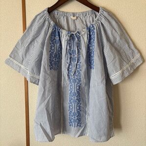 スタディオクリップ ストライプブラウス