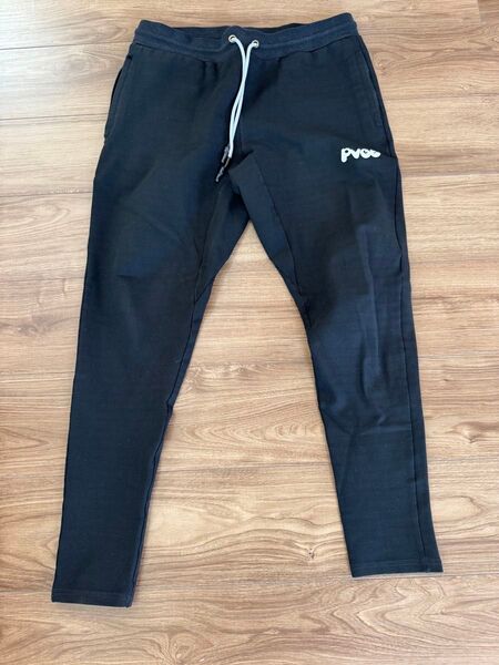 Pvot 黒 ブラック ストレッチ パンツ スウェットパンツ