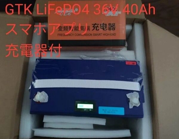 GTK LiFePO4バッテリー 24V 40Ah Bluetooth 充電器付