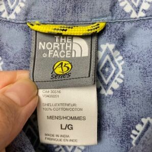 00's ノースフェイス A5 series 半袖 コットン アロハシャツ 総柄 (L) THE NORTH FACE 00年代 旧タグ ハワイアンシャツの画像9