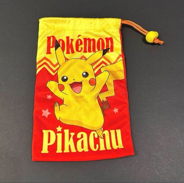 【美品】ポケットモンスター ピカチュウ ミニ巾着袋 ポケモン ポーチ 小物入れ?