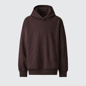 新品 UNIQLO:C ユニクロ:C スウェットオーバーサイズプルパーカ 38 DARK BROWN ダークブラウン Sサイズ