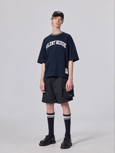 新品 GU UG ジーユー ユージー アンダーカバー UNDERCOVER フットボールT(5分袖) NAVY ネイビー Lサイズ