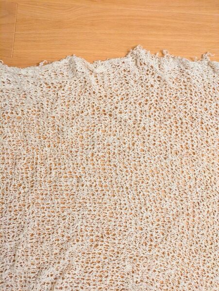 ニット生地 長さ560cm 幅120cm オフホワイト 洋裁 服飾