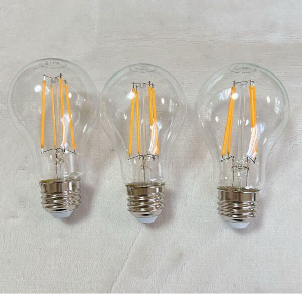 E26 LED電球 60W 電球色 7W エジソン電球 806ルーメン 3個