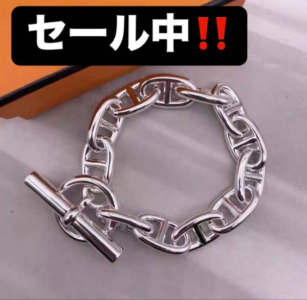 アンカーチェーンブレスレット silver925 シルバーGM13コマ マンテル