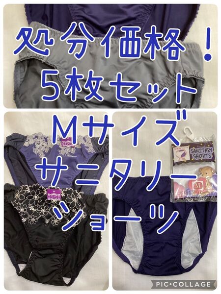 5枚セット Mサイズ サニタリーショーツ ナイト用1枚あり