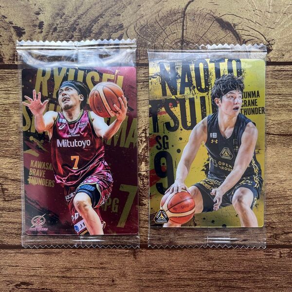 B.LEAGUE ツインウエハース 2024-25 SEASON メタリックプラカード 2枚セット 篠山竜青 辻直人