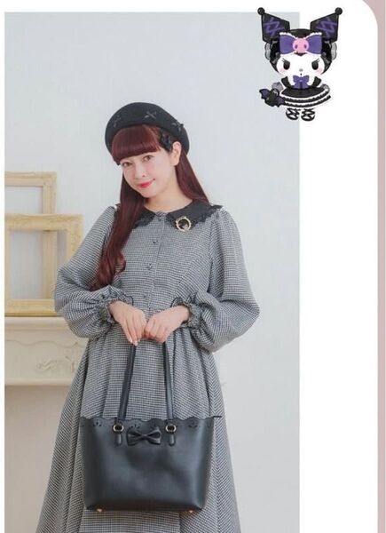 【新品】しまむら 青木美沙子×サンリオキャラクターズ トートバッグ 黒 クロミ