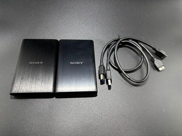 SONY ポータブルハードディスク 2台 500GB HDD ソニー