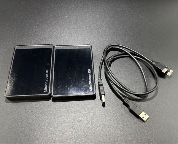 BUFFALO ポータブルハードディスク 2台 1tb 500gb HDD