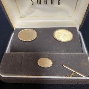 SWANK タイピン カフスボタン セット ゴールド