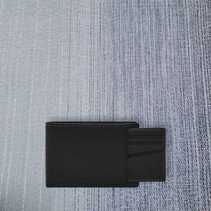 Fossil フォッシル 三つ折り財布レザー スライディング 2In1 ブラック