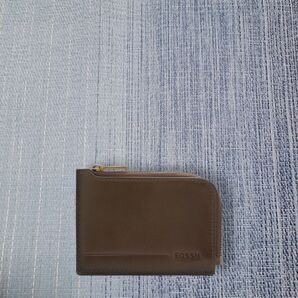 Fossil フォッシル コインケース レザー ジップ カードケース ブラウン