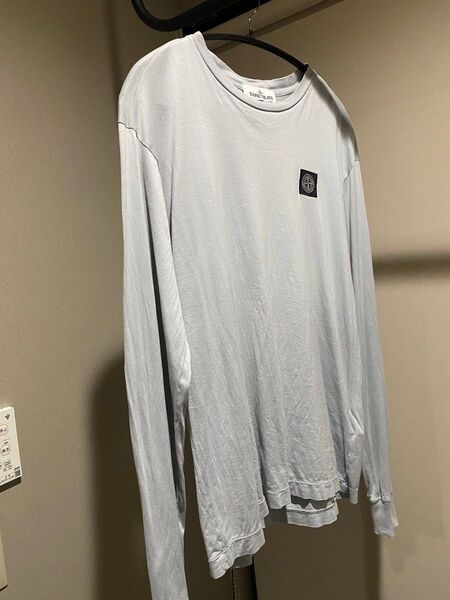 Stone Island ロゴ長袖 Tシャツ グレー