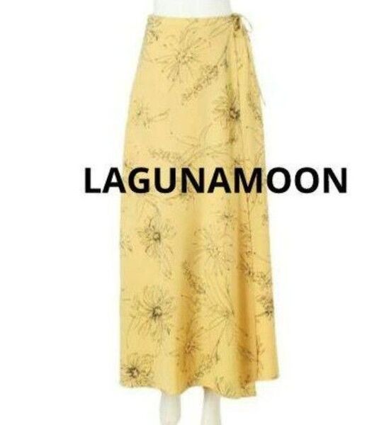 LAGUNAMOON(ラグナムーン)ラフフラワー ラップパンツイエロー