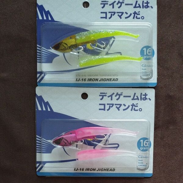 コアマンIJ-16 アイアンジグヘッド #007 ゴールドヘッド/チャートバック ピンクパール