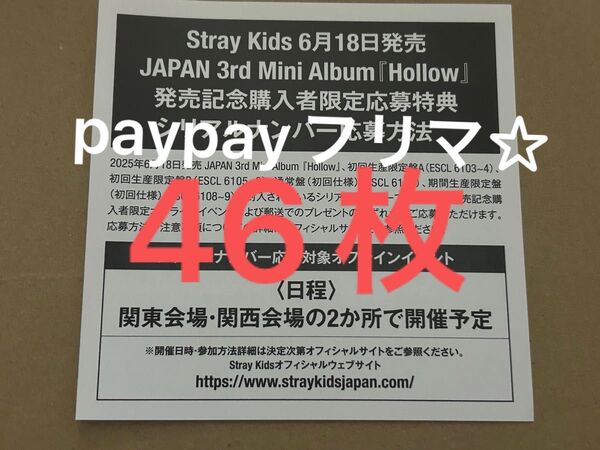 straykids スキズ hollow 未使用シリアル 46枚