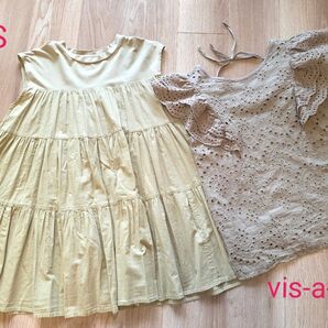 【2点セット】ビス ViS ビザビ vis-a-vis トップス フリル チュニック ジュン
