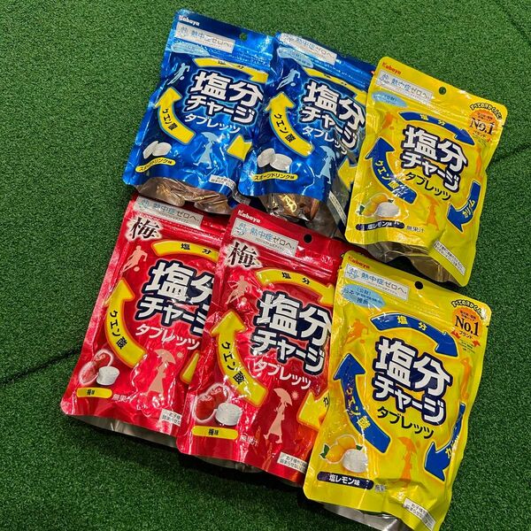 格安出品!塩分チャージタブレット 6袋セット スポーツドリンク味 カバヤ食品 塩レモン スポーツドリンク味 梅味