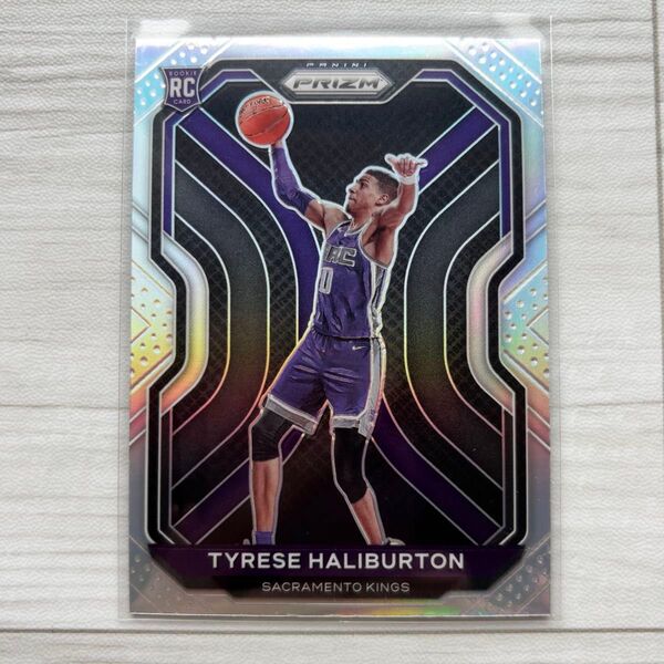 PANINI PRIZM SILVER RC TYRESE HALIBURTON ルーキー NBAカード ハリバートン