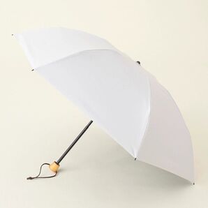 サンバリア100新品3段折無地ホワイト未使用完全遮光日傘コンパクト折りたたみ白色紫外線対策日焼け防止三段折り畳み
