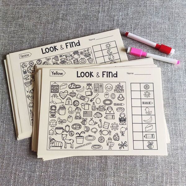Look & Find ワークシート まとめ売り 知育玩具 学習 教育