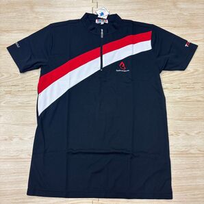 新品未使用品 ゴルフ用シャツ 黒/赤/白 Lサイズ TOSHIN ゴルフウェア ゴルフシャツ ポロシャツ 半袖