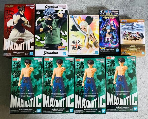 最新作多数 ジャンプ系 プライズフィギュア まとめ売り 9体セット 幽遊白書 ワンピース ナルト