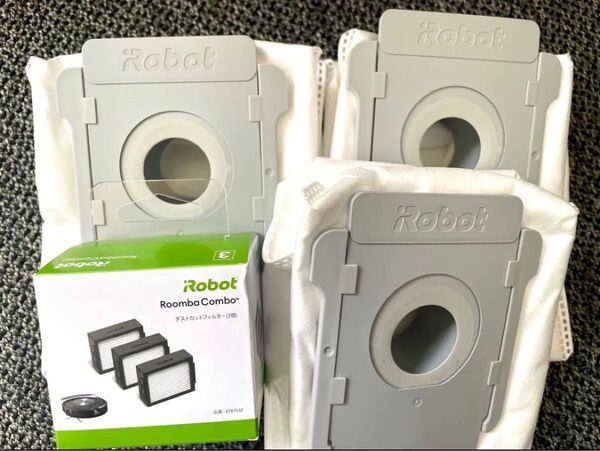 Roomba Combo ダストカットフィルター 1箱(3つ)+アレルゲンロックパック3枚
