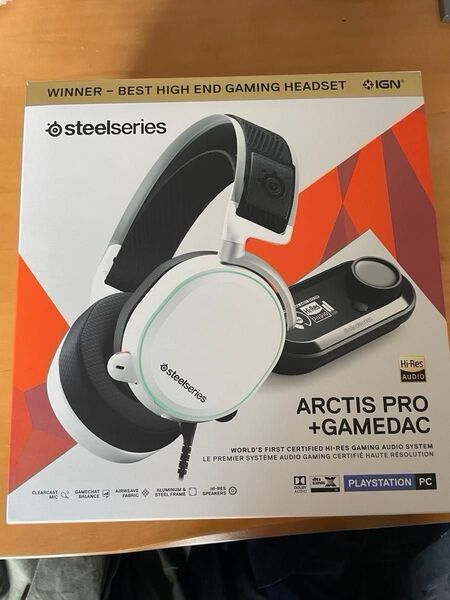 Game Dac付属 SteelSeries ゲーミングヘッドセット Arctis Pro + Game DAC 有線 ホワイト