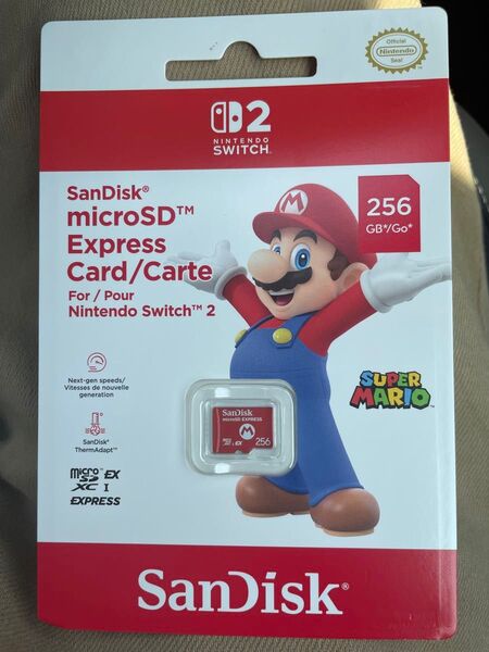 Switch2 microSD Express SanDisk SDカード 新品未開封 マリオ