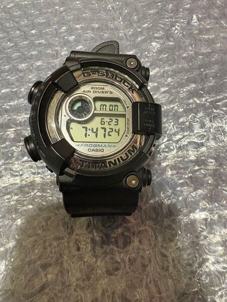 美品 G-SHOCK フロッグマン DW-8201 チタニウム ブラック カシオメンテナンス済み