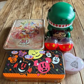 空き缶アソート(TDR40周年 ハロウィン ジュラシックワールド GODIVA TDRカプセルトイ空カプセル)
