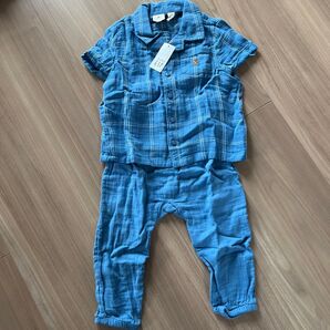 GAP セットアップ ベビー チェック 男の子 長ズボン 上下セット