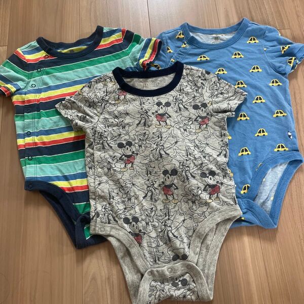 ベビー 肌着 ロンパース GAP オーガニックコットン 12-18マンス 3セット