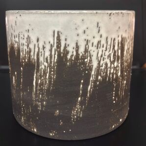 植木鉢 陶器 白 こげ茶模様 鉢 鉢カバー ガーデニング 観葉植物 園芸 花 陶器鉢 中古品