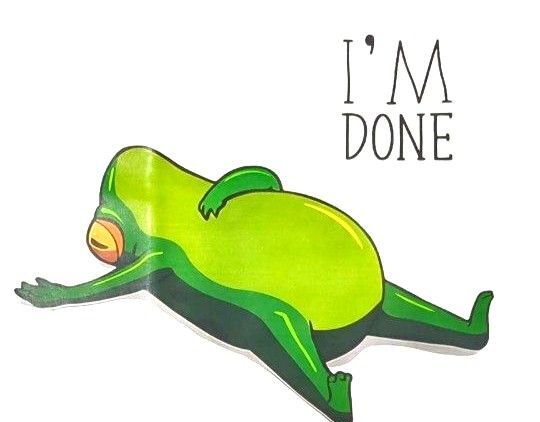おもしろ★Tシャツ カエル【I'M DONE】〜 Sサイズ〜