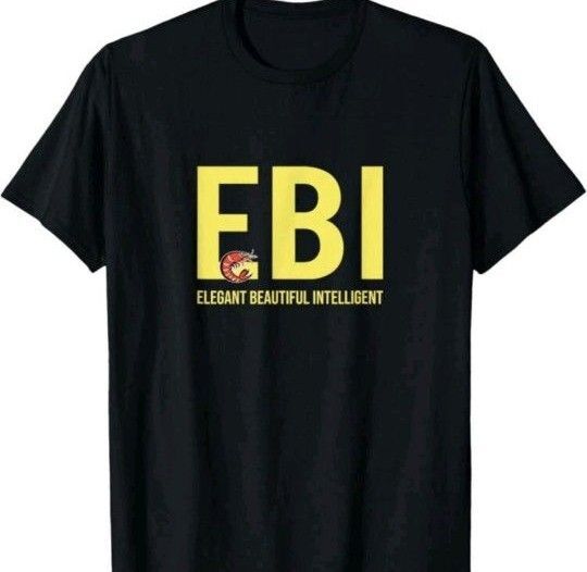 FBIじゃないよ【EBI】〜エビ〜おもしろTシャツ LLサイズ