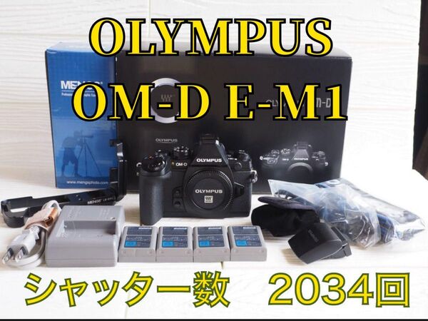 【シャッター数 2034回】オリンパス OLYMPUS OM-D E-M1 ボディ +α