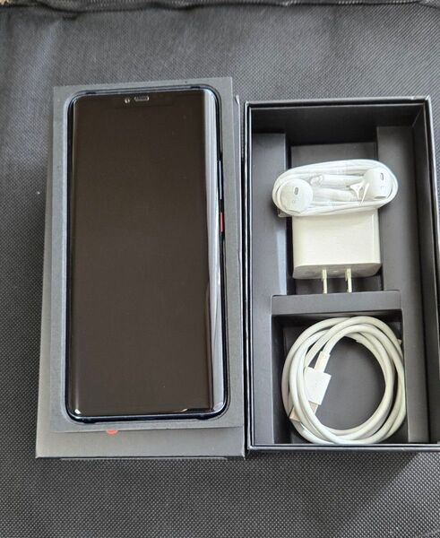 美品 HUAWEI Mate 20 Pro SIMフリー ミッドナイトブルー国内正規品 LYA-L29 純正品 ワイヤレス充電器