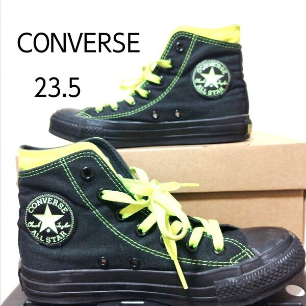 CONVERSE コンバース オールスター ブラックネオン ハイカット 23.5 レディース スニーカー シューズ