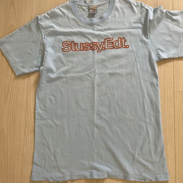 STUSSY Stussy.Edit. ロゴ刺繍 Tシャツ ライトブルー